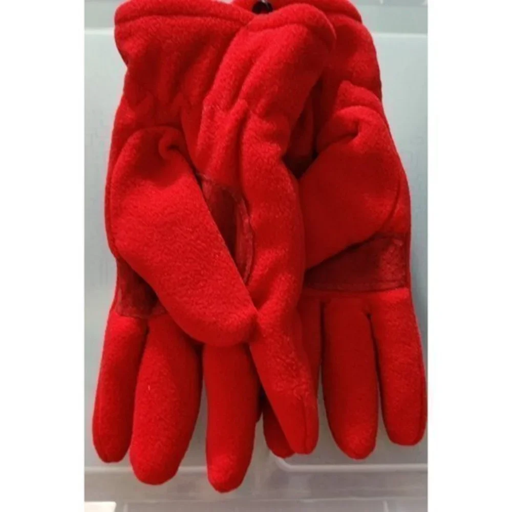 Red Gloves Winter Womens New‎ with Tag Cinching Wrist for Warmth Boutique